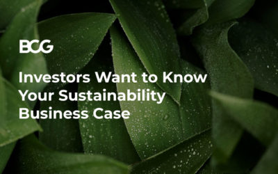 Investors want to know your Sustainability Business Case
